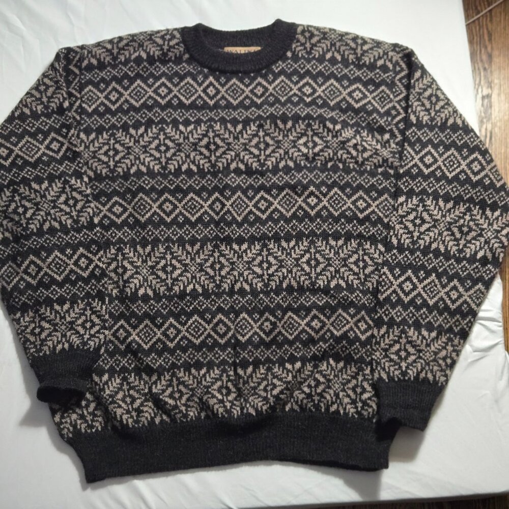 Waliki Arte & Hoda 100% Alpaca Sweater L Made in Bolivia Artisan Knit